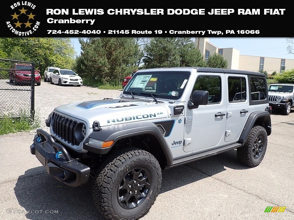 2023 Wrangler Unlimited Rubicon 4XE 20th Anniversary Hybrid - Silver Zynith / 20th Anniversary Red/Black photo #1