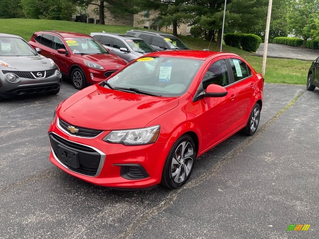 2020 Sonic Premier Sedan - Red Hot / Jet Black photo #2