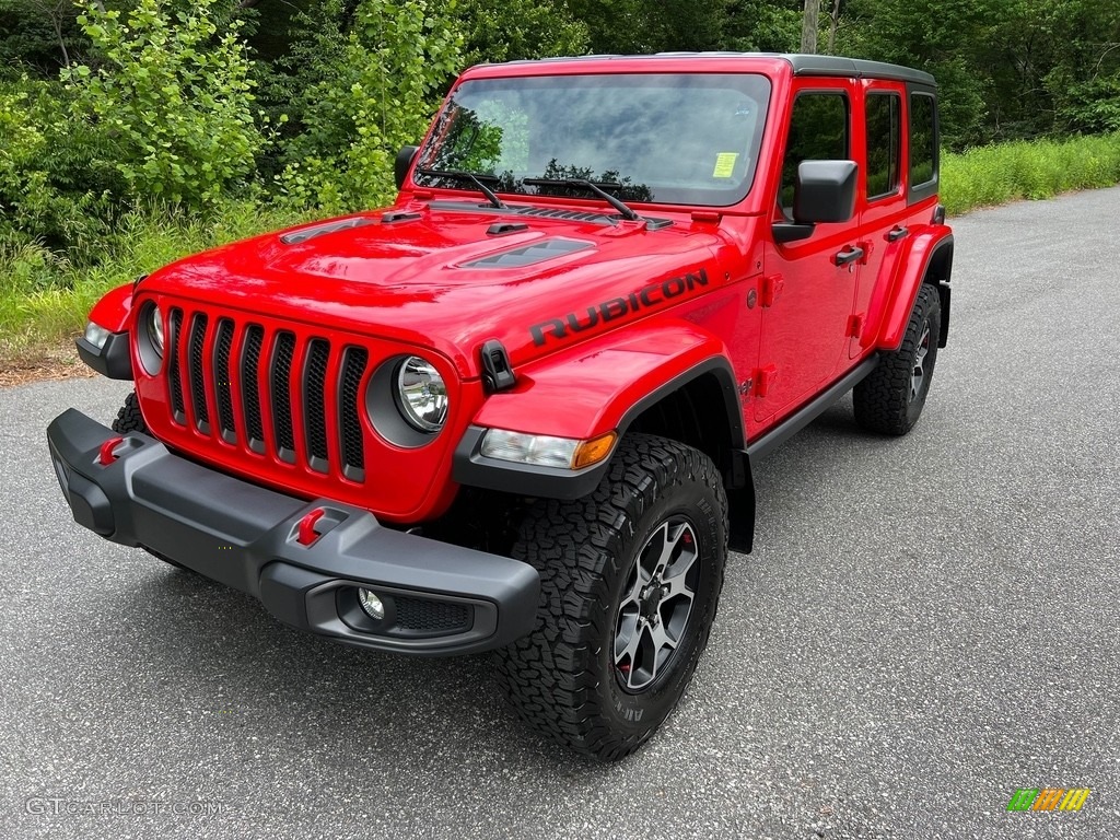 2022 Wrangler Unlimited Rubicon 4x4 - Firecracker Red / Black photo #2