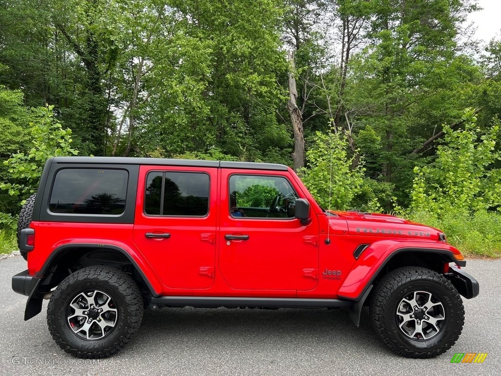 Firecracker Red 2022 Jeep Wrangler Unlimited Rubicon 4x4 Exterior Photo #146124083