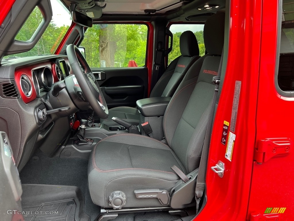 Black Interior 2022 Jeep Wrangler Unlimited Rubicon 4x4 Photo #146124224