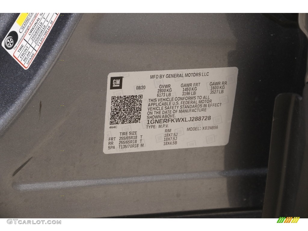 2020 Traverse LS - Satin Steel Metallic / Jet Black photo #22