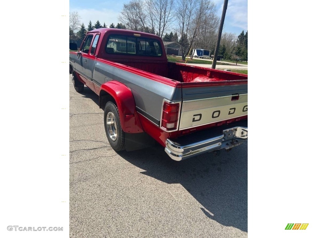 1993 Ram Truck D350 Extended Cab Dually - Poppy Red / Gray photo #10
