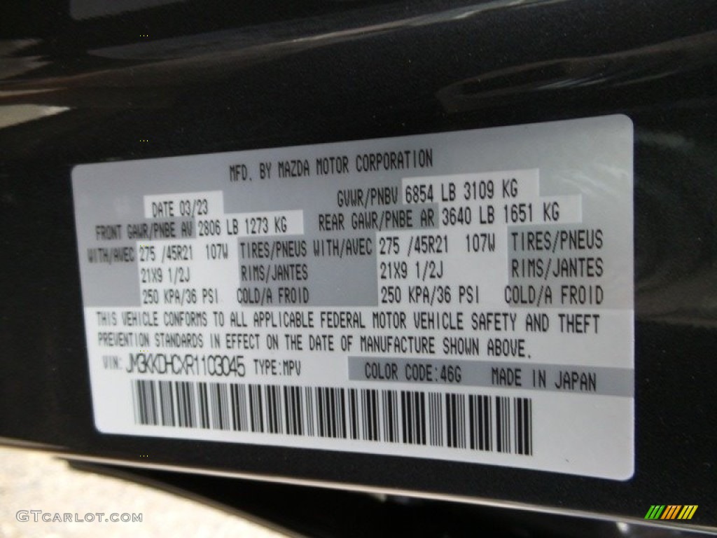 2024 CX-90 Color Code 46G for Platinum Quartz Metallic Photo #146126705