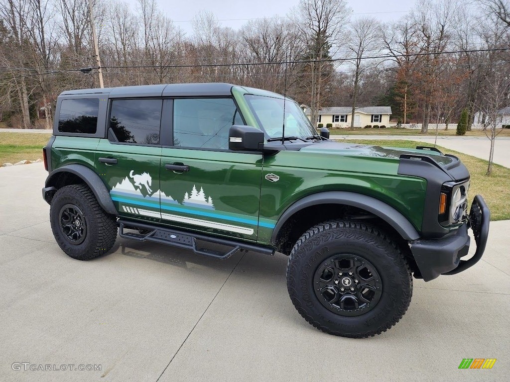 Eruption Green Metallic 2022 Ford Bronco Wildtrak 4x4 4-Door Exterior Photo #146126789