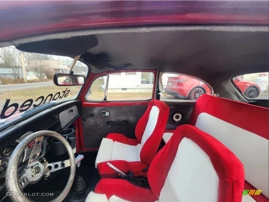 Red/White Interior 1974 Volkswagen Beetle Coupe Photo #146127143