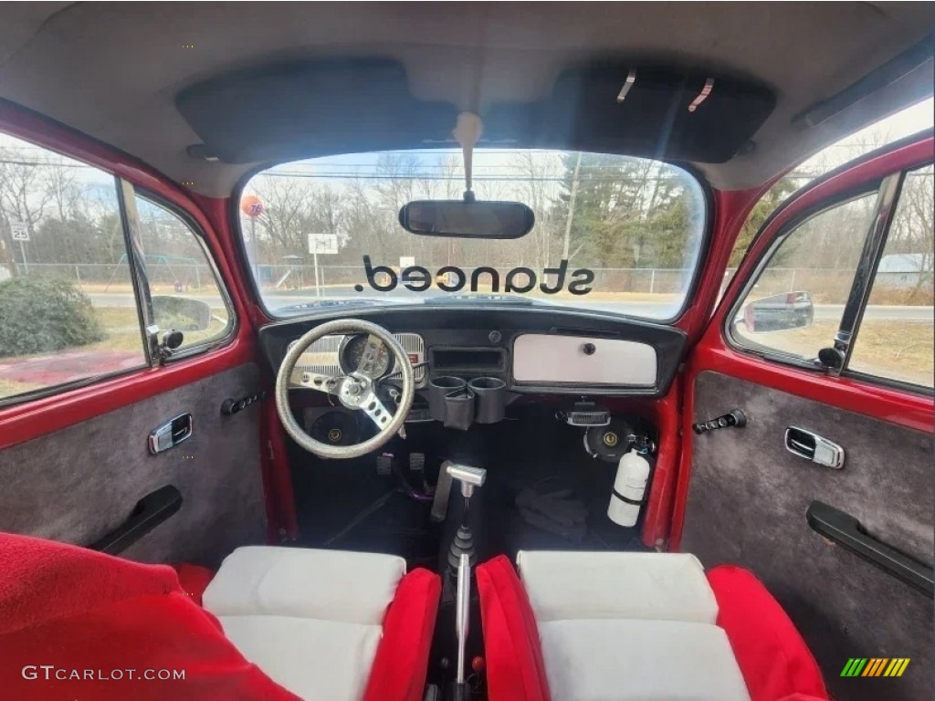 Red/White Interior 1974 Volkswagen Beetle Coupe Photo #146127185