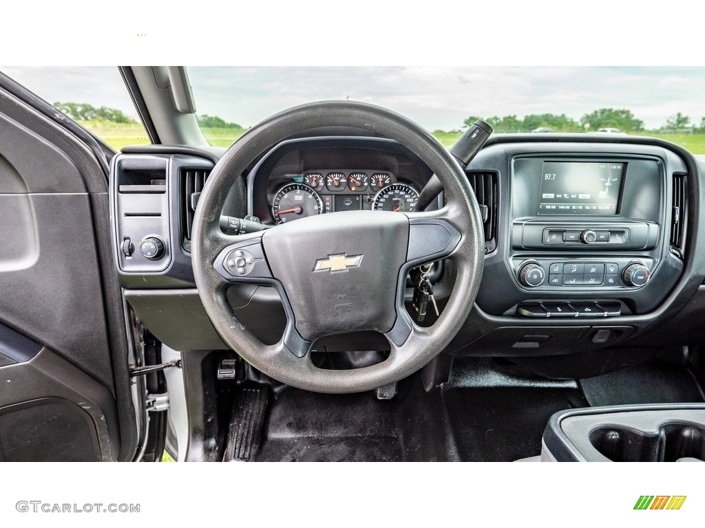 2018 Chevrolet Silverado 2500HD Work Truck Double Cab Dark Ash/Jet Black Steering Wheel Photo #146127593