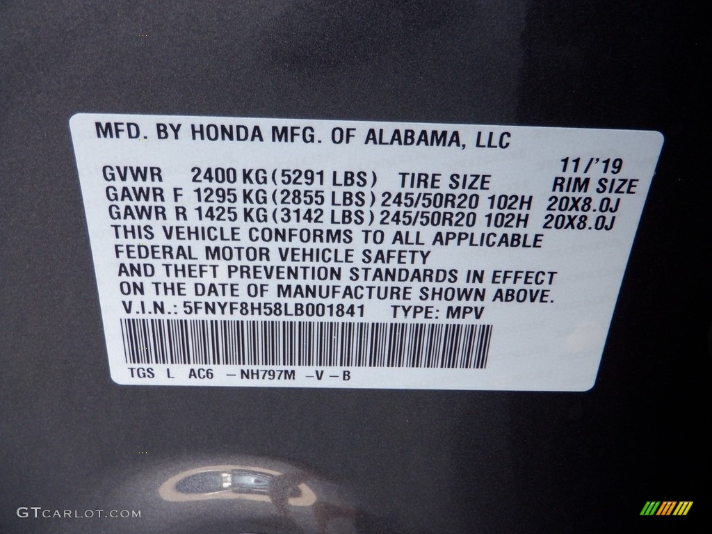 2020 Passport EX-L AWD - Modern Steel Metallic / Black photo #37