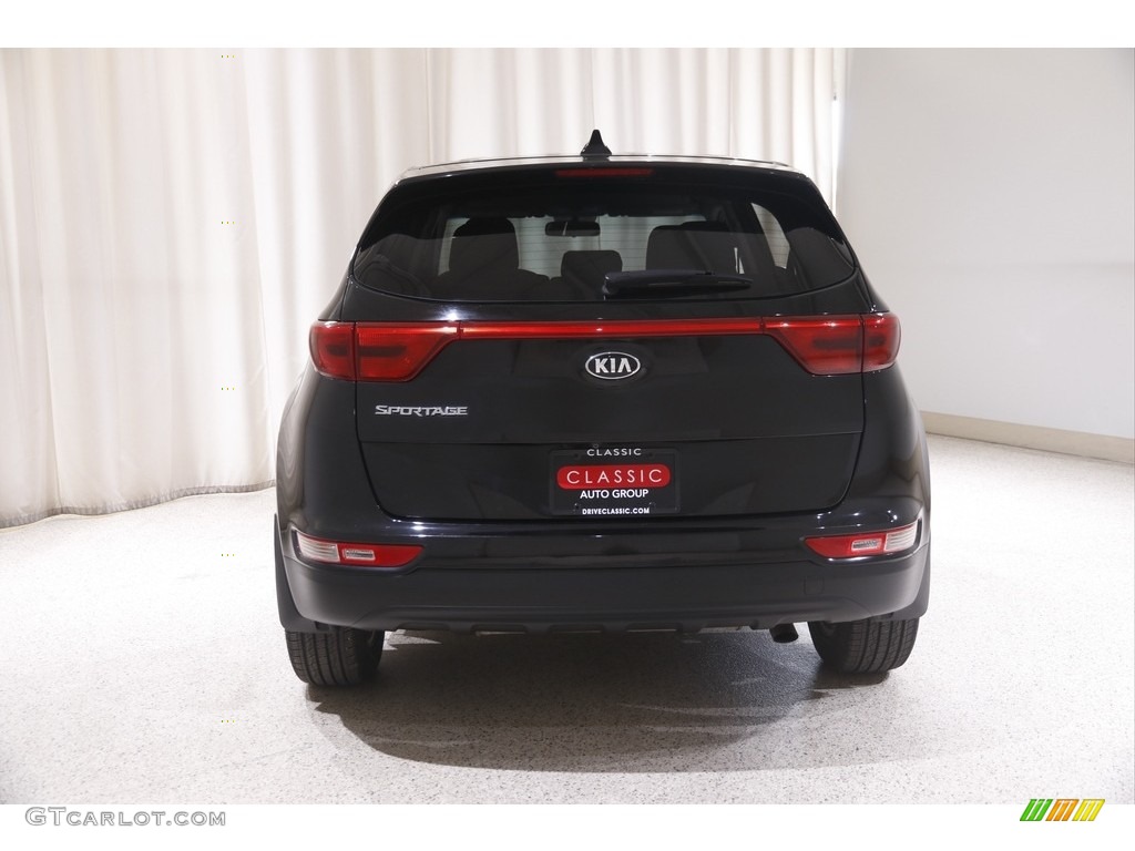 2018 Sportage LX AWD - Black Cherry / Black photo #18