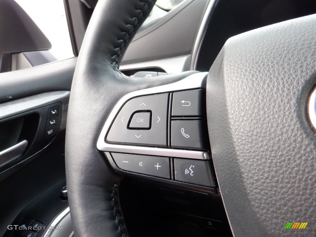 2022 Toyota Highlander Hybrid Platinum AWD Graphite Steering Wheel Photo #146133151
