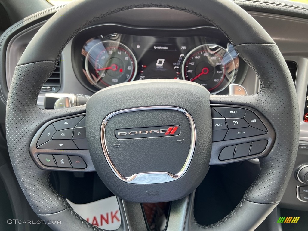 2023 Dodge Charger R/T Plus Black Steering Wheel Photo #146133538