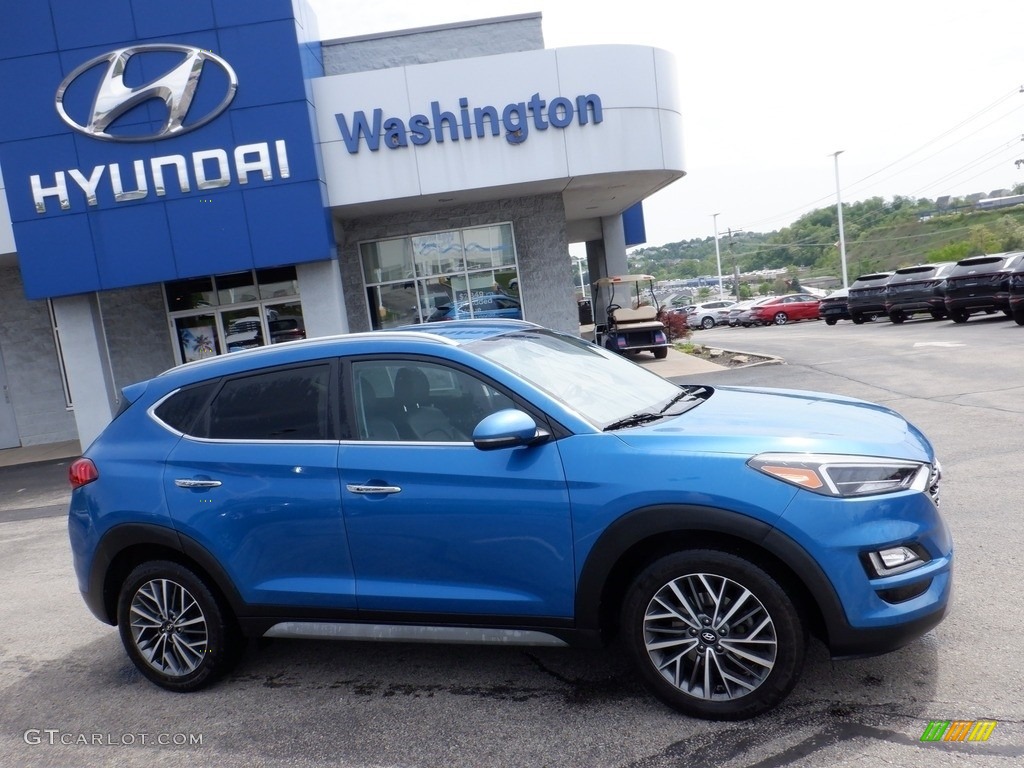 2020 Tucson Limited AWD - Aqua Blue / Black photo #2