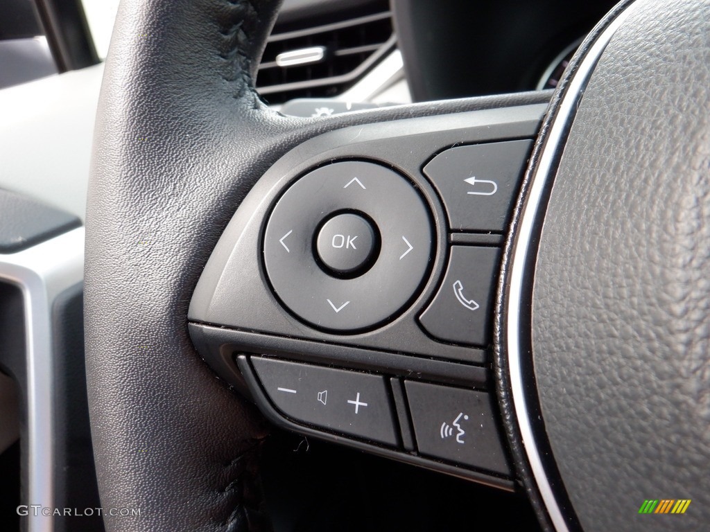 2021 Toyota RAV4 XLE Premium AWD Light Gray Steering Wheel Photo #146133934