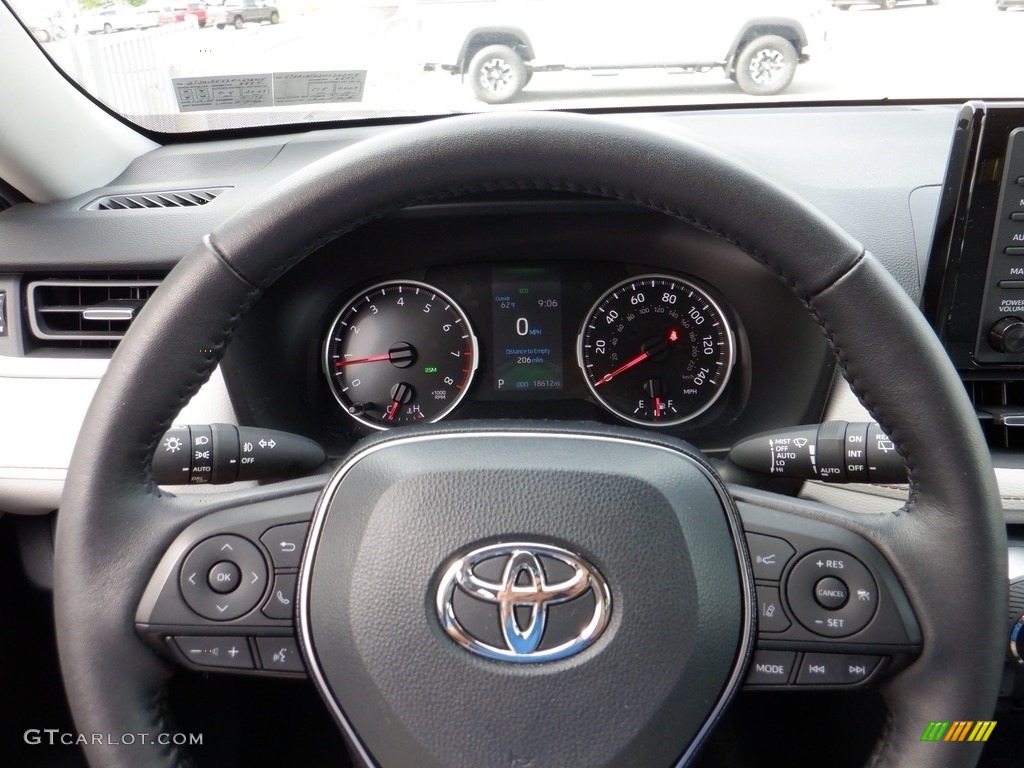 2021 Toyota RAV4 XLE Premium AWD Light Gray Steering Wheel Photo #146134297