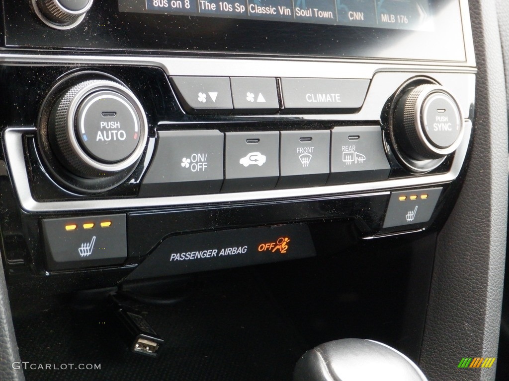 2020 Civic EX-L Hatchback - Polished Metal Metallic / Black photo #22