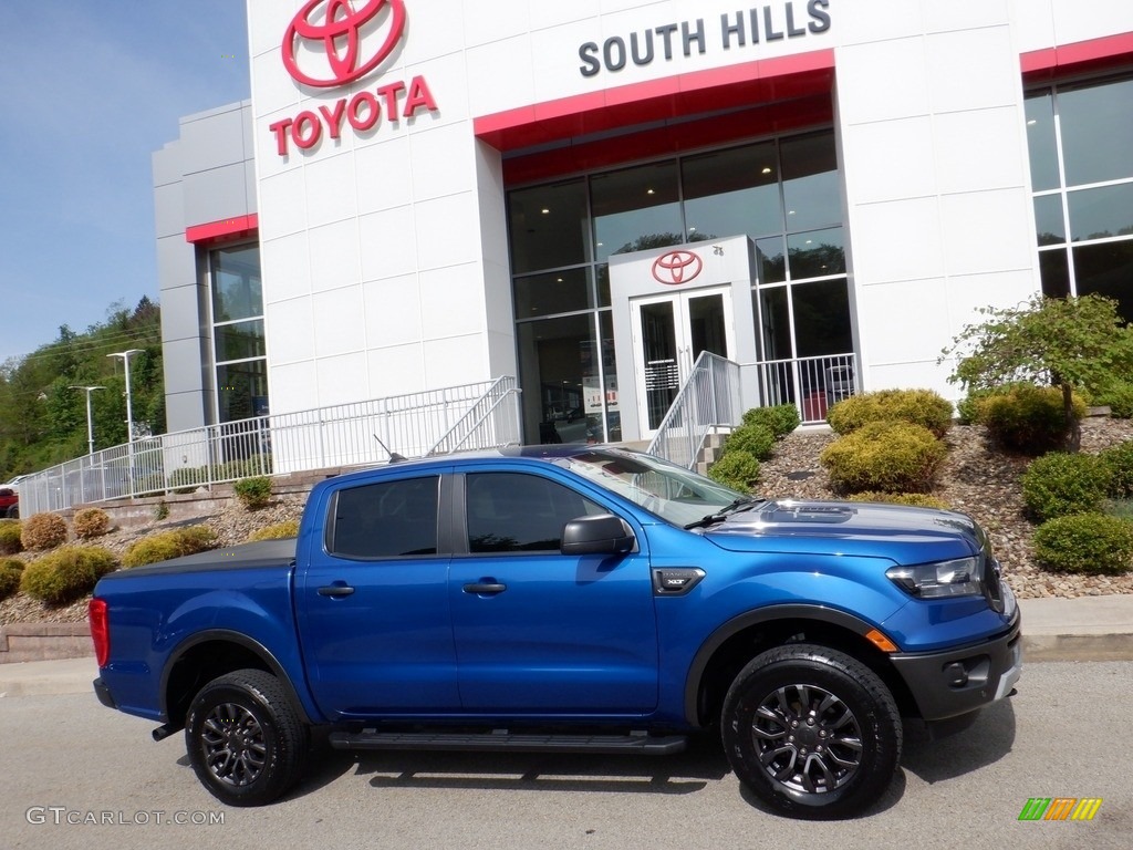 2019 Ranger XLT SuperCrew 4x4 - Lightning Blue Metallic / Ebony photo #2