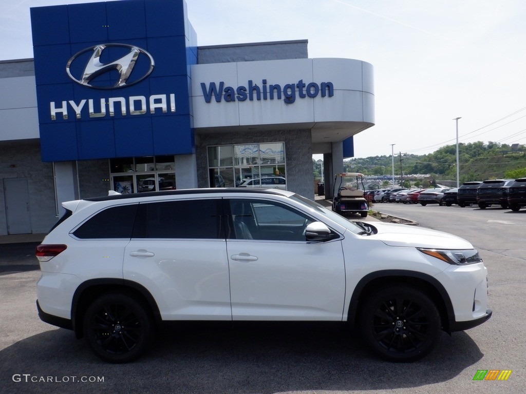 2019 Highlander SE AWD - Blizzard Pearl White / Black photo #2