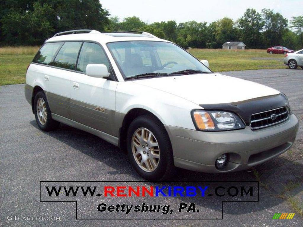 2001 Outback Limited Wagon - White Frost Pearl / Gray photo #1