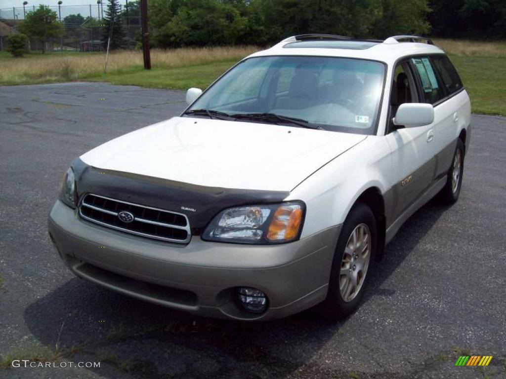 2001 Outback Limited Wagon - White Frost Pearl / Gray photo #2