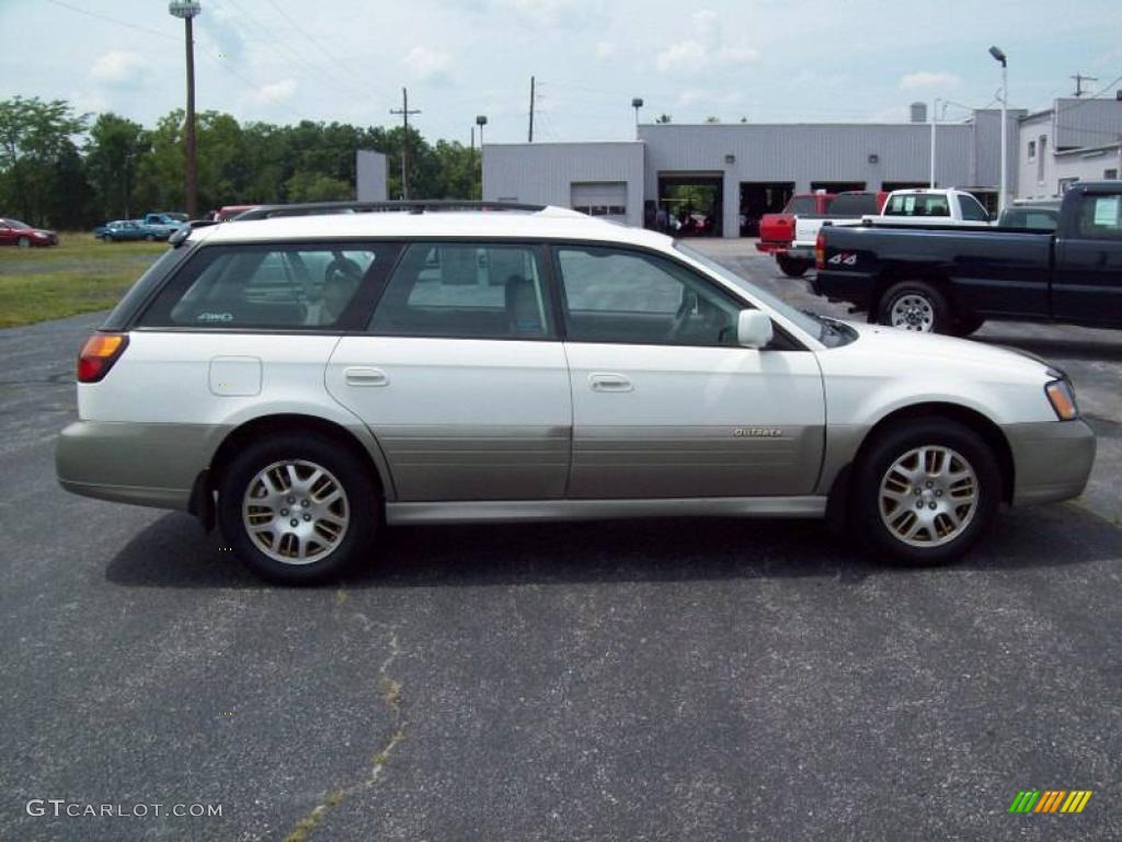 2001 Outback Limited Wagon - White Frost Pearl / Gray photo #4