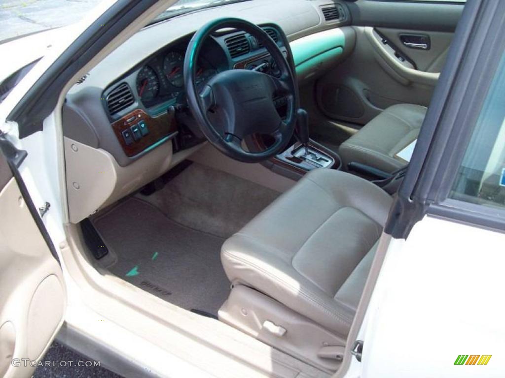 2001 Outback Limited Wagon - White Frost Pearl / Gray photo #20