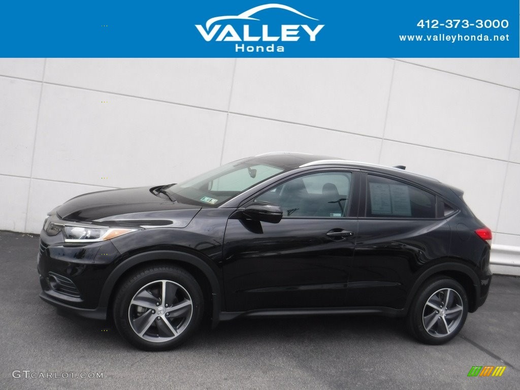 2021 HR-V EX-L AWD - Crystal Black Pearl / Black photo #2