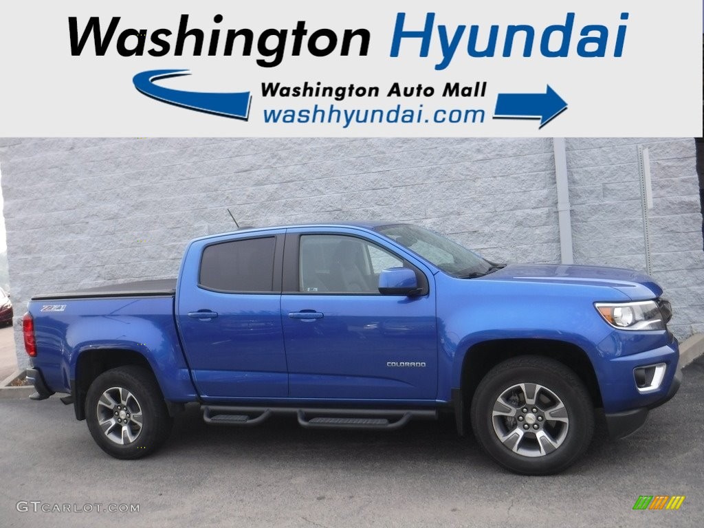 2019 Colorado Z71 Crew Cab 4x4 - Kinetic Blue Metallic / Jet Black/Dark Ash photo #2