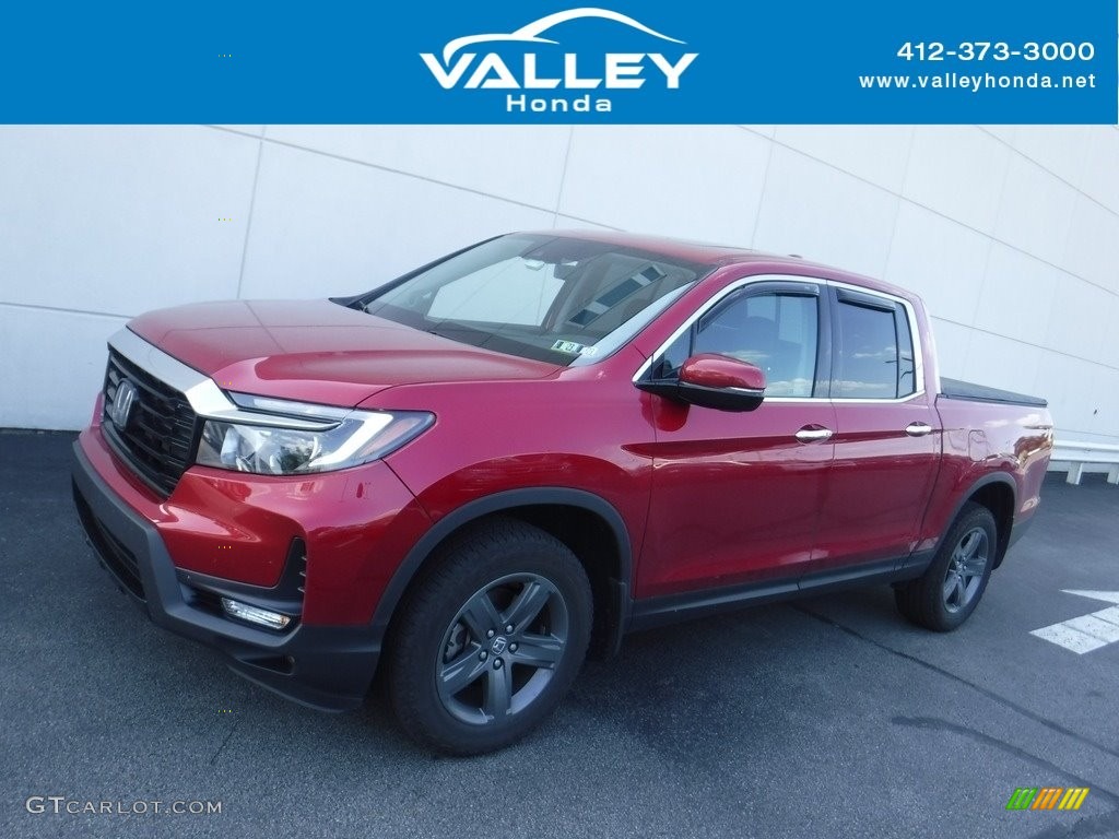 2022 Ridgeline RTL-E AWD - Radiant Red Metallic II / Black photo #1