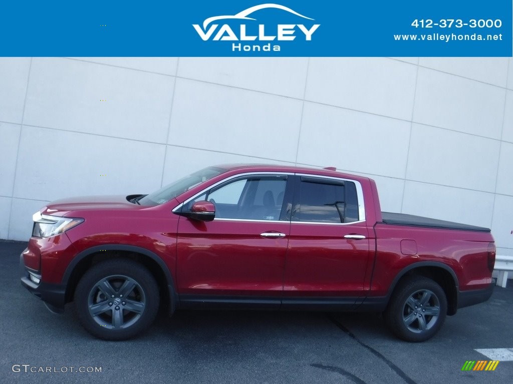 2022 Ridgeline RTL-E AWD - Radiant Red Metallic II / Black photo #2