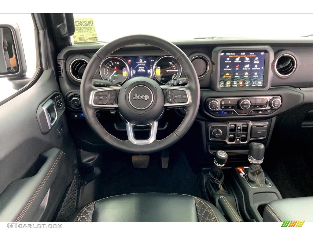 2021 Jeep Wrangler Unlimited High Altitude 4xe Hybrid Black Dashboard Photo #146142513