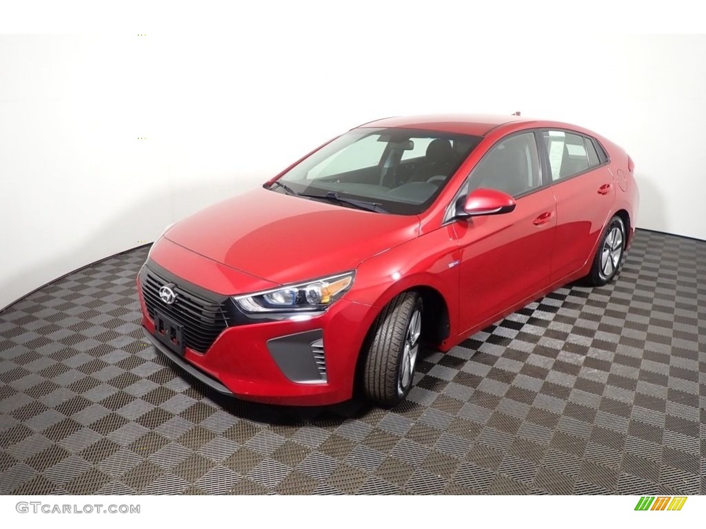 2019 Ioniq Hybrid Blue - Scarlet Red Pearl / Black photo #9