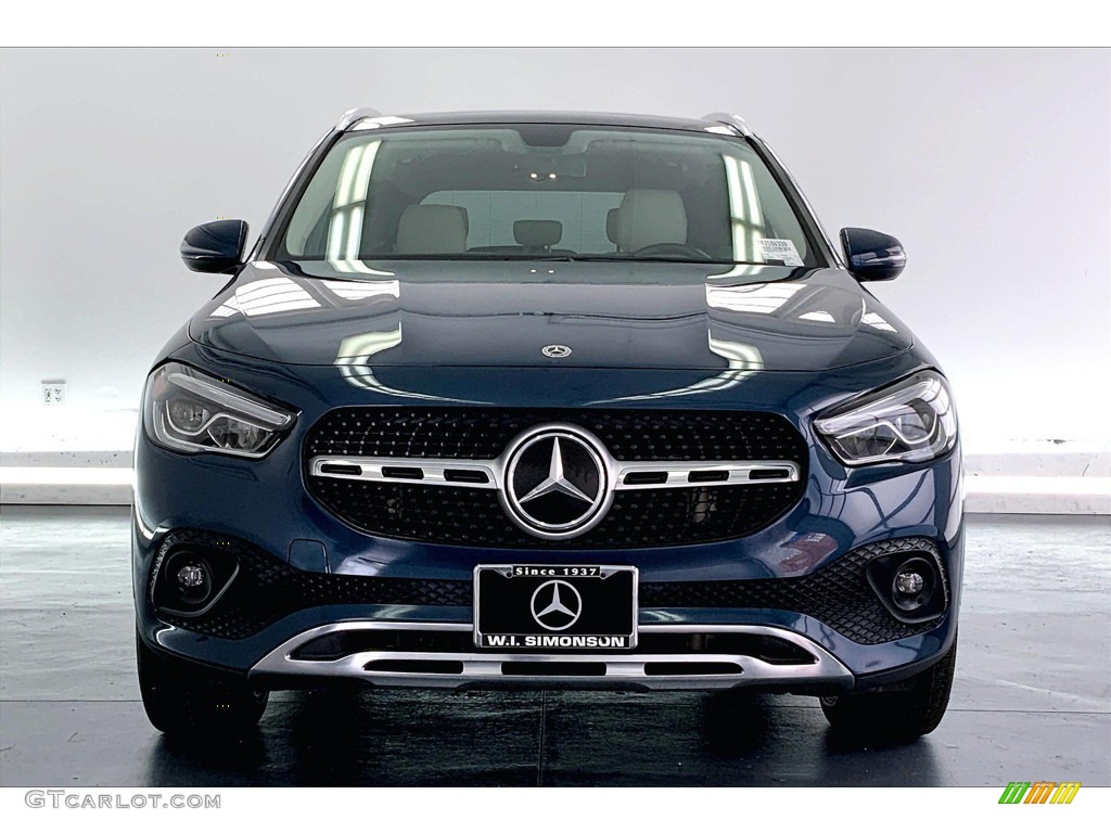 2021 GLA 250 - Denim Blue Metallic / Macchiato Beige photo #2