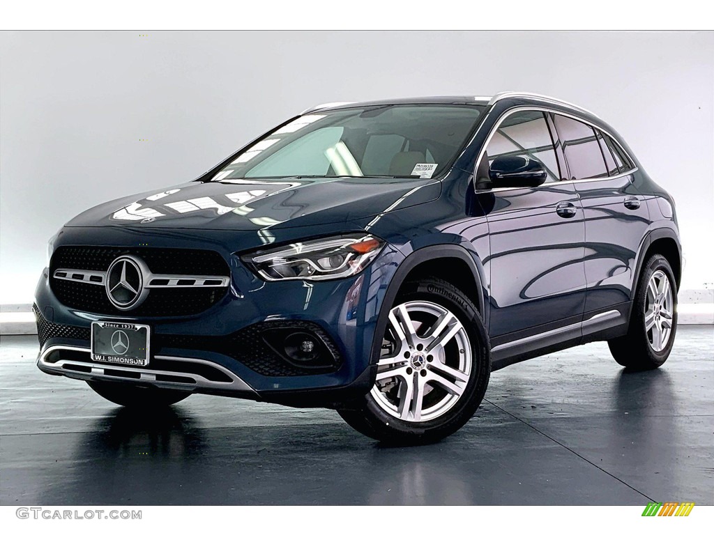 2021 GLA 250 - Denim Blue Metallic / Macchiato Beige photo #12