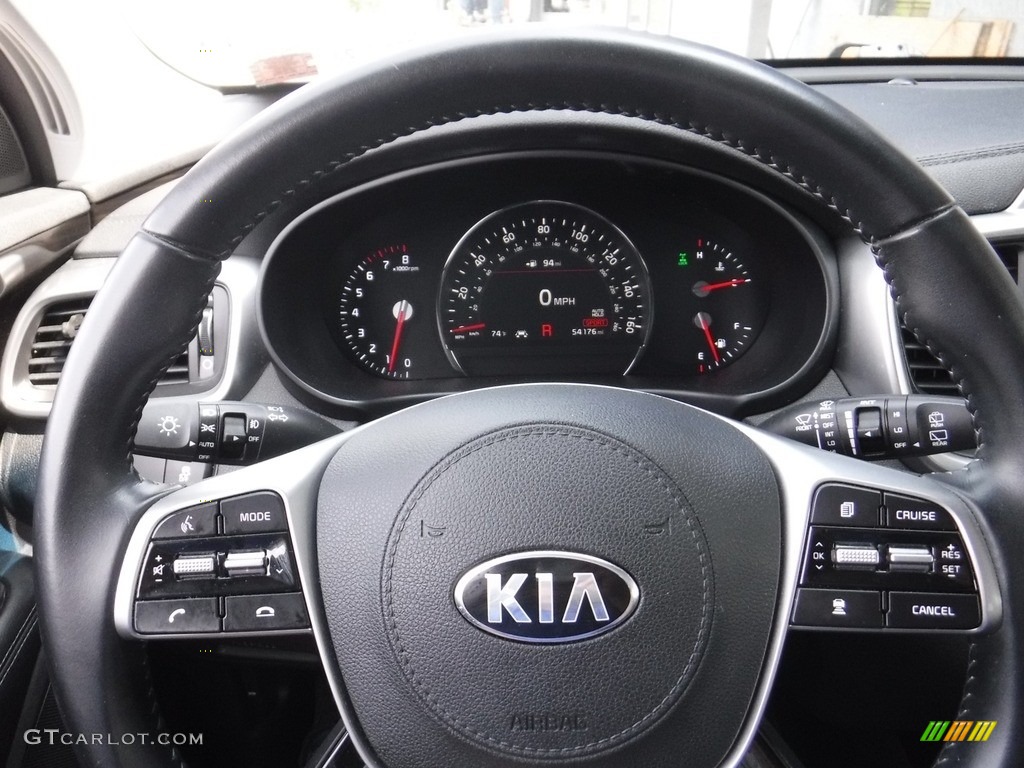 2019 Kia Sorento EX V6 AWD Satin Black Steering Wheel Photo #146143581