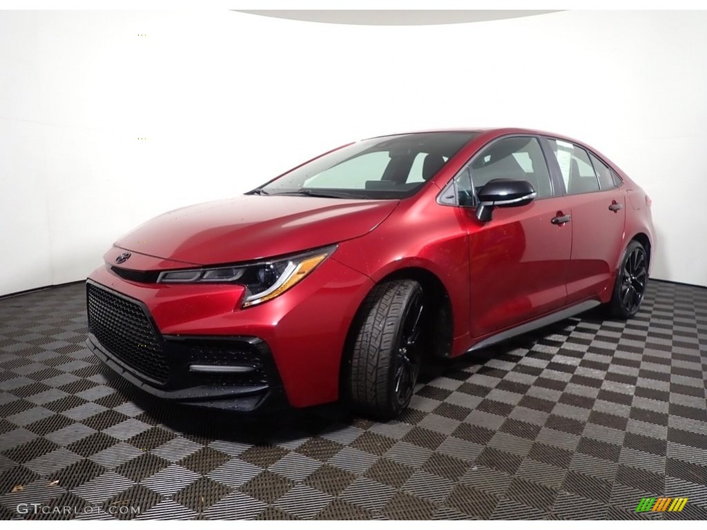 2022 Corolla SE Nightshade - Ruby Flare Pearl / Black photo #7