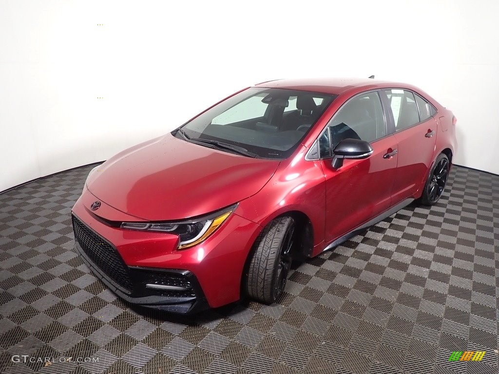 2022 Corolla SE Nightshade - Ruby Flare Pearl / Black photo #8