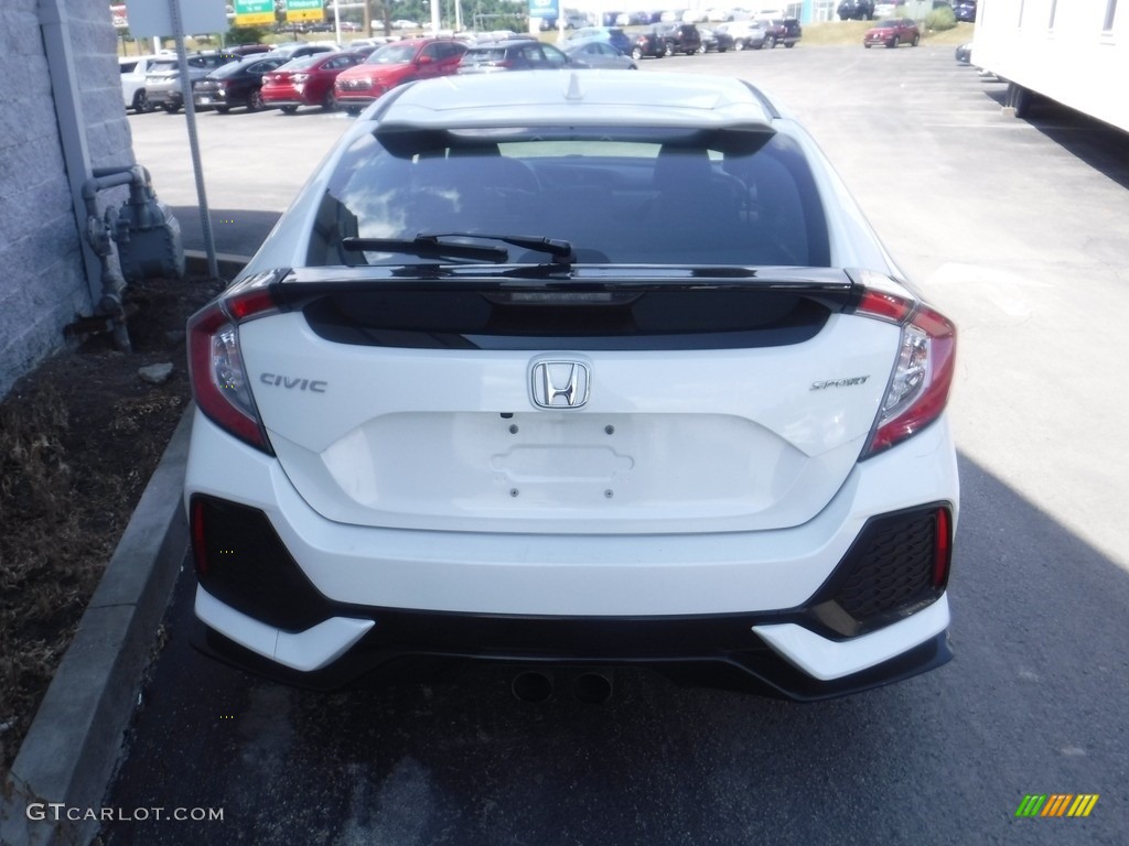 2018 Civic Sport Hatchback - White Orchid Pearl / Black/Ivory photo #7