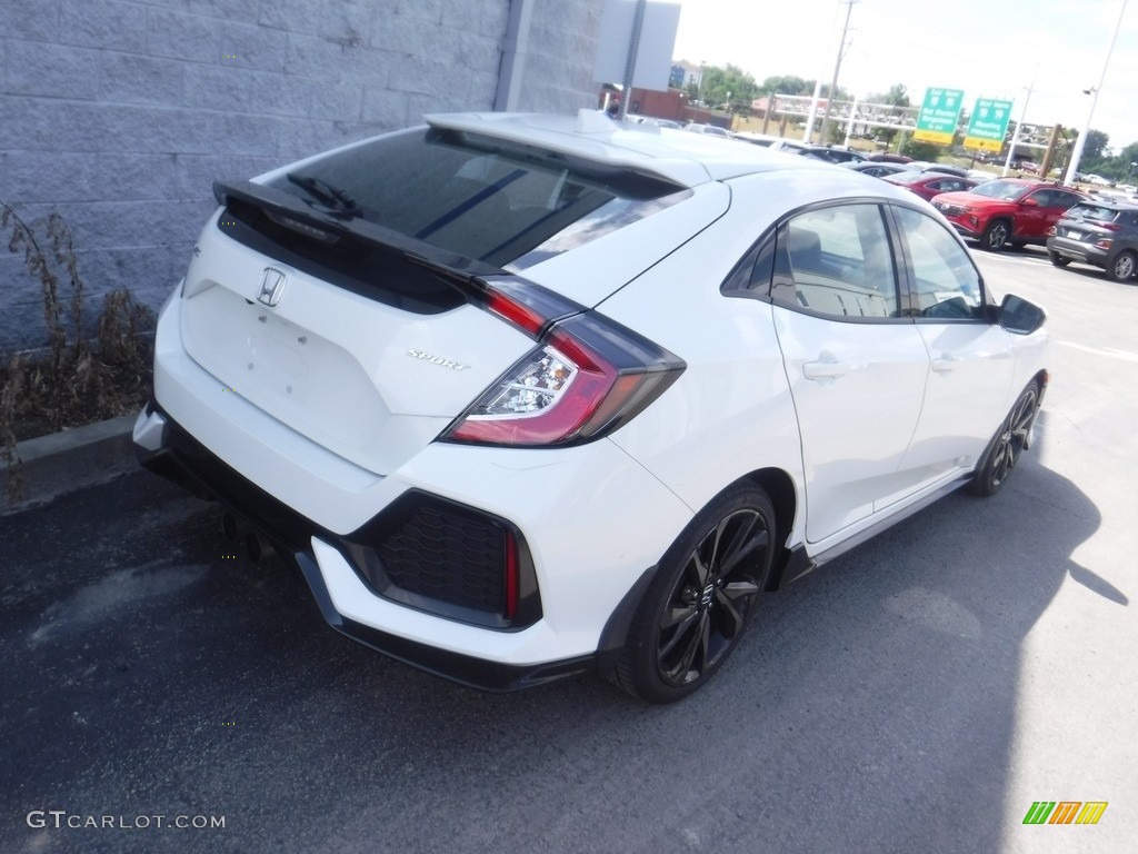 2018 Civic Sport Hatchback - White Orchid Pearl / Black/Ivory photo #8