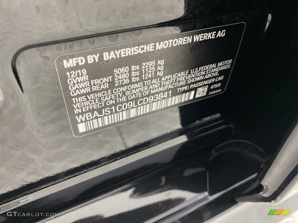 2020 5 Series 540i Sedan - Black Sapphire Metallic / Ivory White photo #37