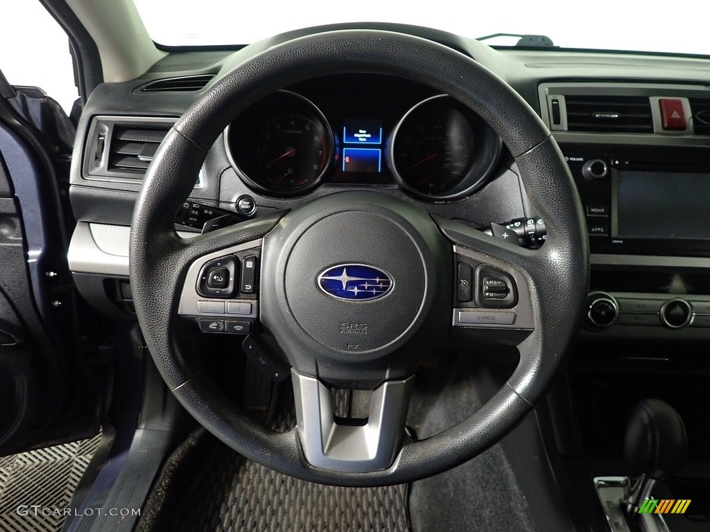2015 Subaru Outback 2.5i Slate Black Steering Wheel Photo #146145954