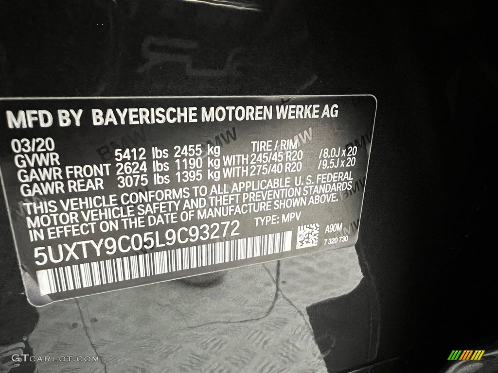 2020 BMW X3 M40i Color Code Photos