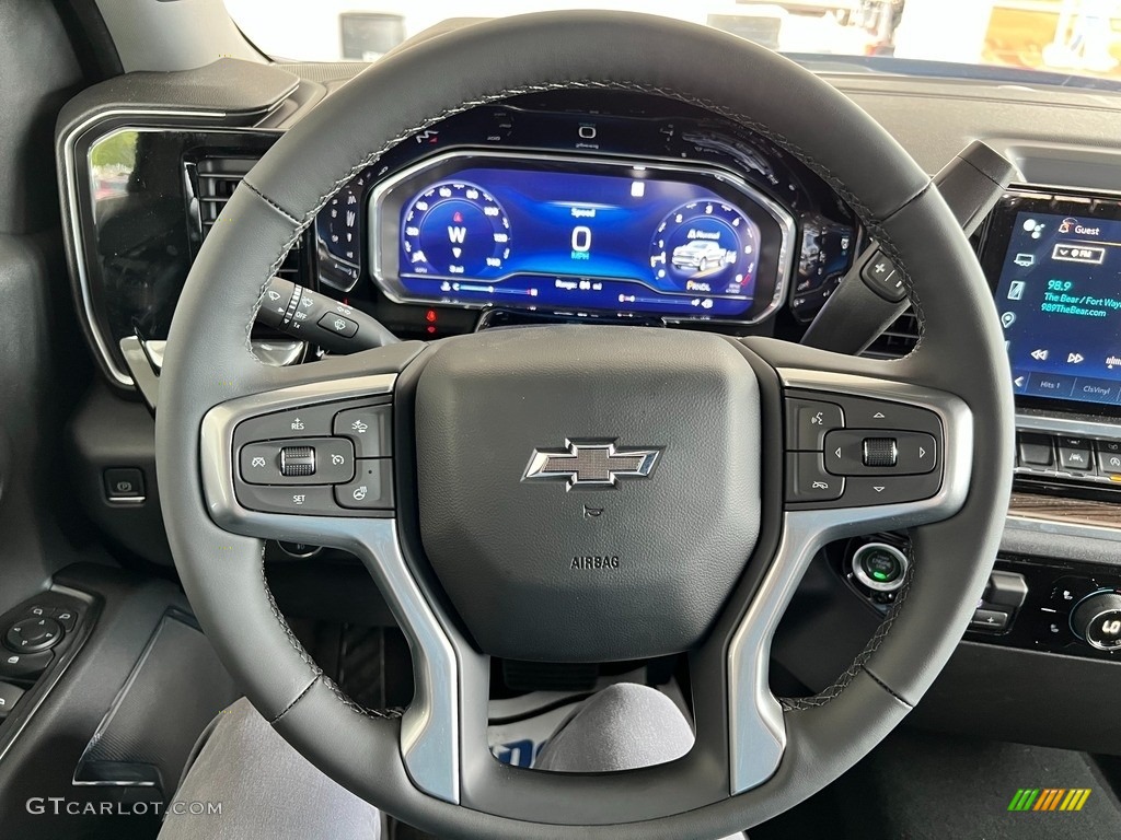 2023 Chevrolet Silverado 1500 RST Crew Cab 4x4 Jet Black Steering Wheel Photo #146146389