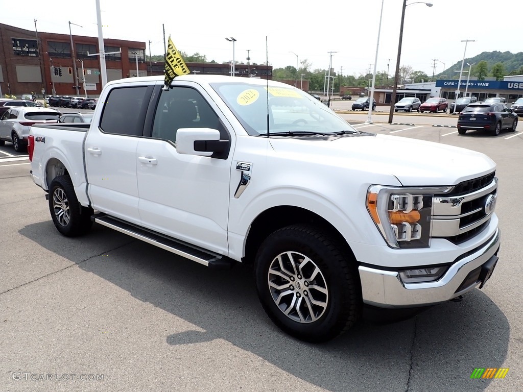 Oxford White 2022 Ford F150 Lariat SuperCrew 4x4 Exterior Photo #146148015