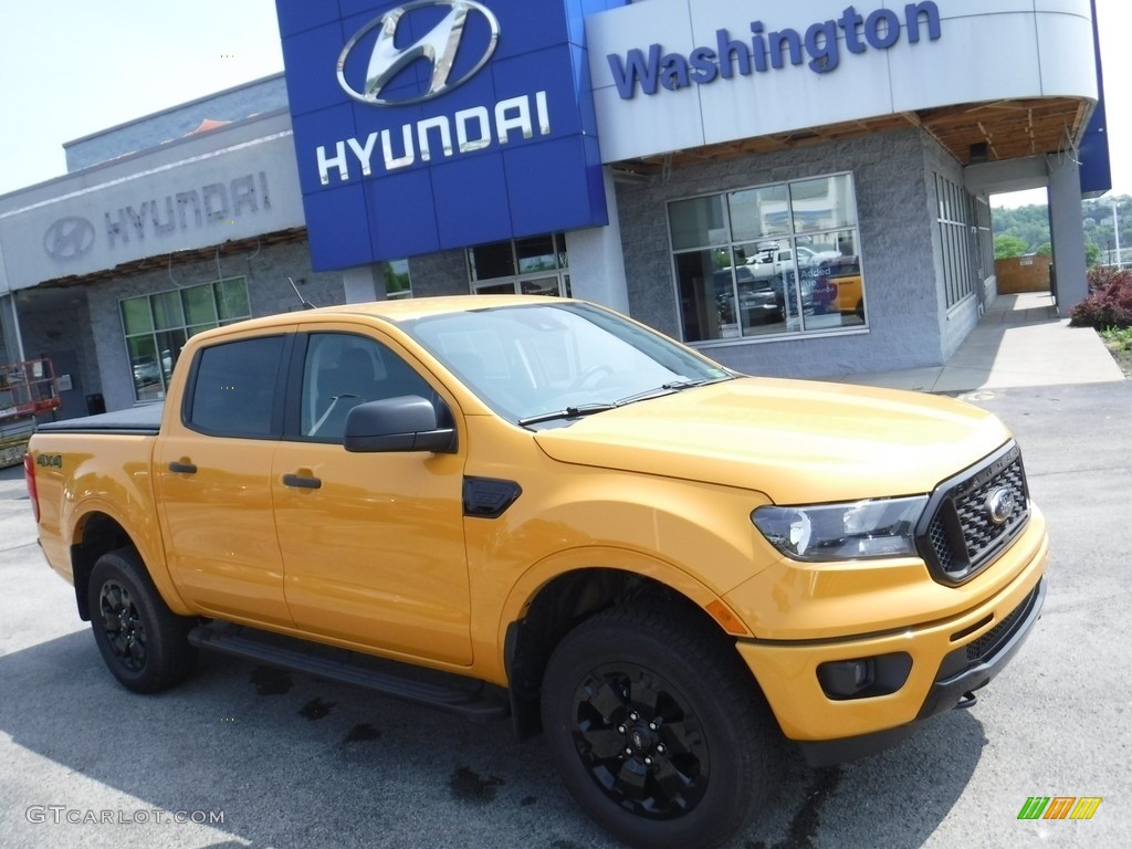 2021 Ranger XLT SuperCrew 4x4 - Cyber Orange Metallic / Ebony photo #1