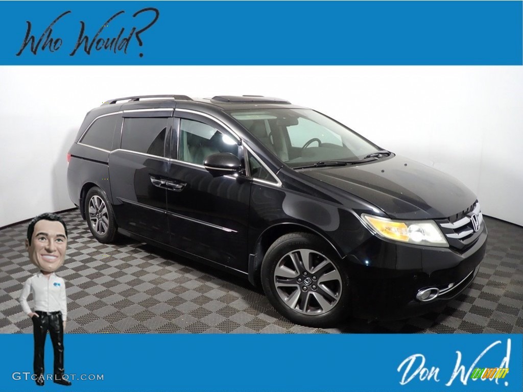 2014 Odyssey Touring - Crystal Black Pearl / Gray photo #2