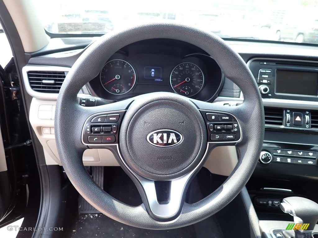 2016 Kia Optima LX Black Steering Wheel Photo #146149725