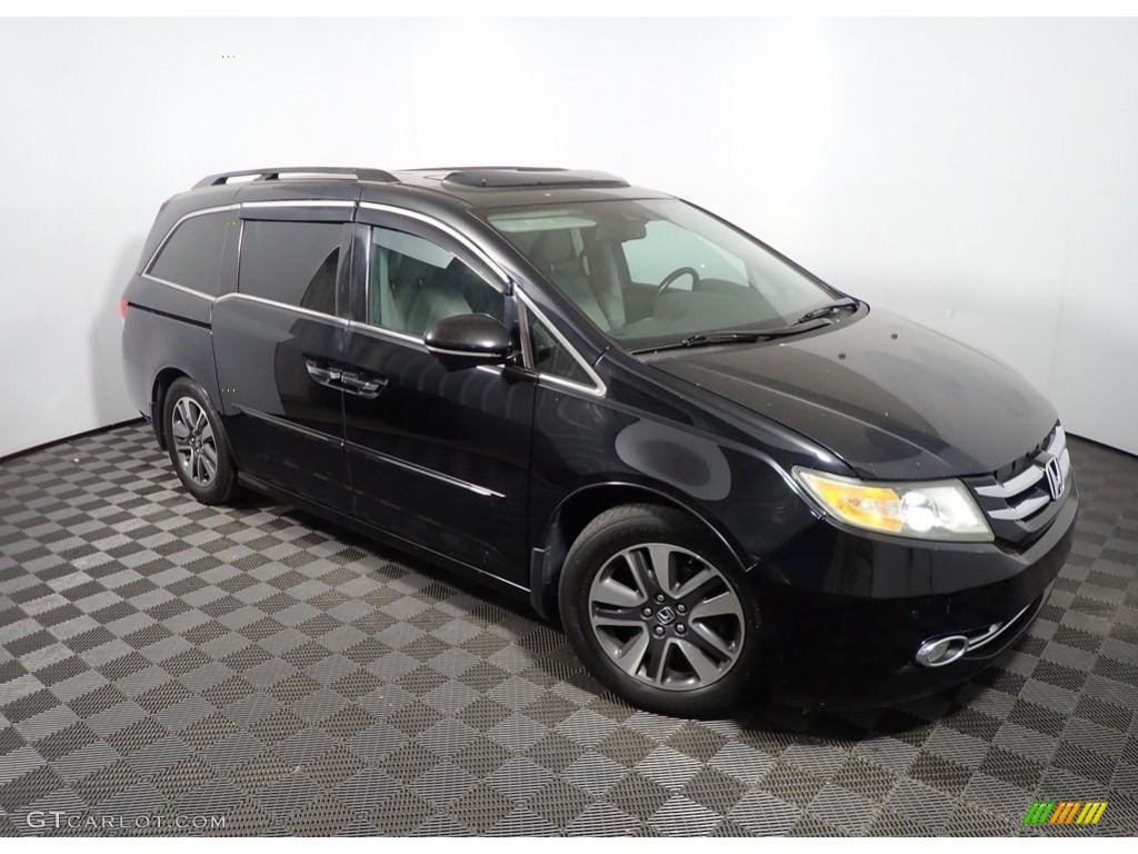 2014 Odyssey Touring - Crystal Black Pearl / Gray photo #1