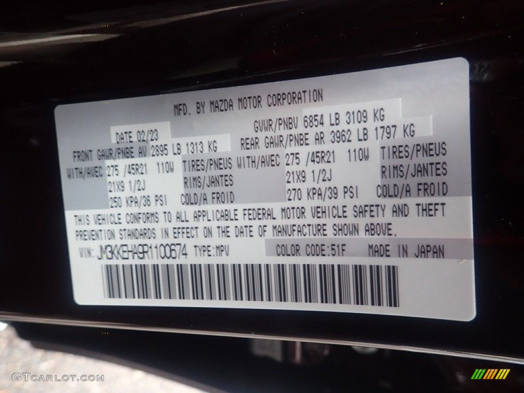 2024 CX-90 Color Code 51F for Artisan Red Premium Photo #146150016
