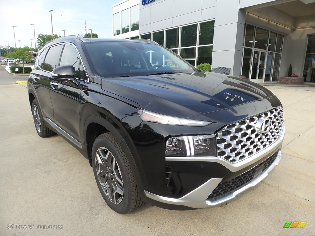 Black Noir Pearl 2023 Hyundai Santa Fe Hybrid Limited AWD Plug-In Hybrid Exterior Photo #146151858